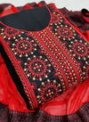 Red Colour Latest Fancy Designer Casual Wear Pure Cotton Embroidery Worked Dress Material Collection 102